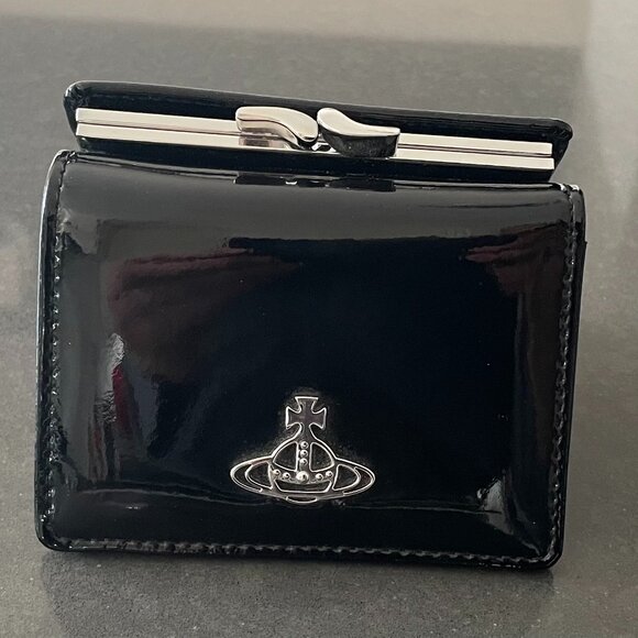 Vivienne Westwood Shiny patent small frame wallet - Picture 1 of 4